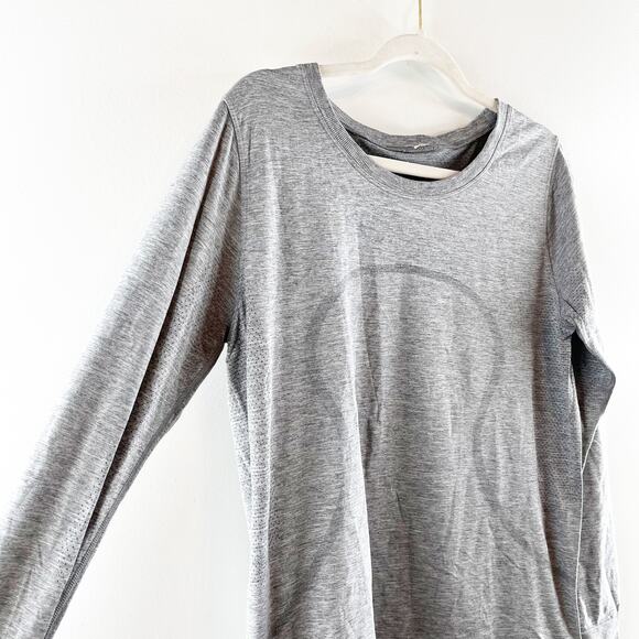 Lululemon Swiftly Relaxed Long-Sleeve Crew Neck T-Shirt Slate Gray 12 - Picture 5 of 6